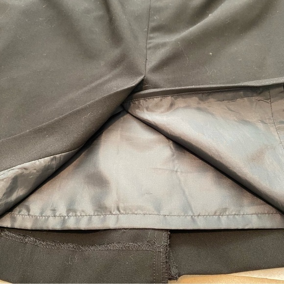Calvin Klein Black Pensil Lined Midi Wrap Strech Skirt with Silver Buckle size 8 - Picture 8 of 10